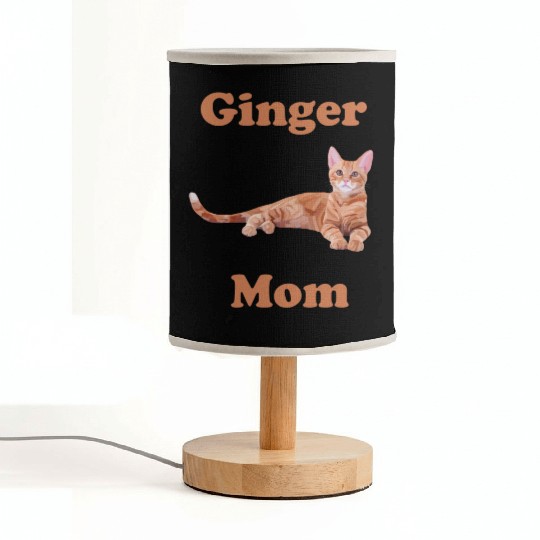 Ginger Cat Mom Fabric Lamps