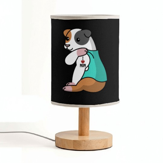 I Love Mom Tattoo Guinea Pig Fabric Lamps