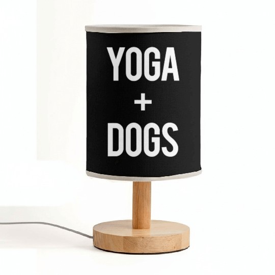 Love Yoga And Dogs Funny Gym Exercise Fitness Pose Fabric Lamps