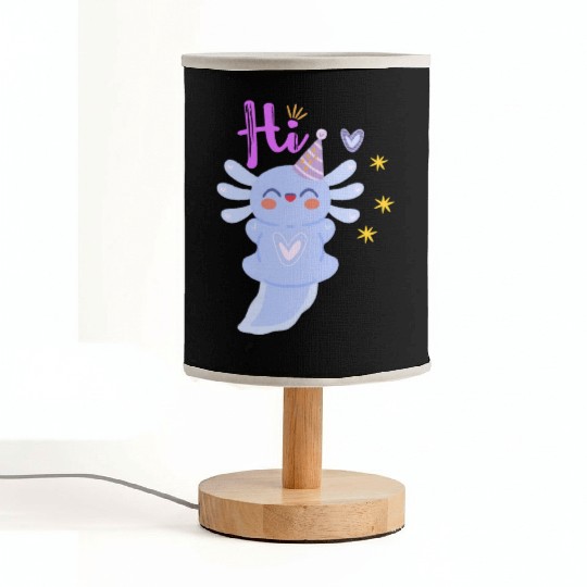 Baby Axolotl Art - 7 Fabric Lamps