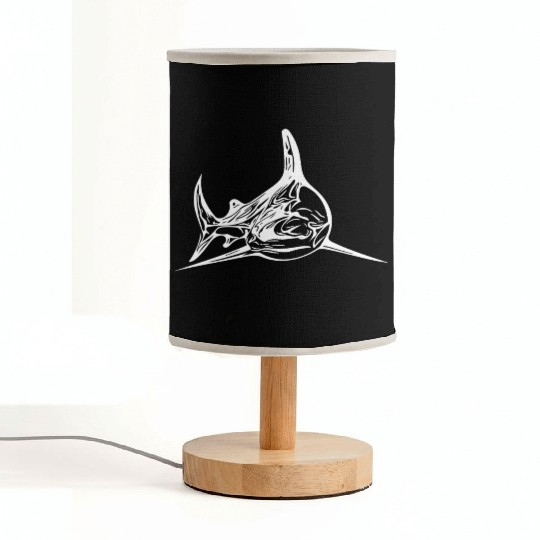 Elegant Vintage Tiger Shark Fabric Lamps