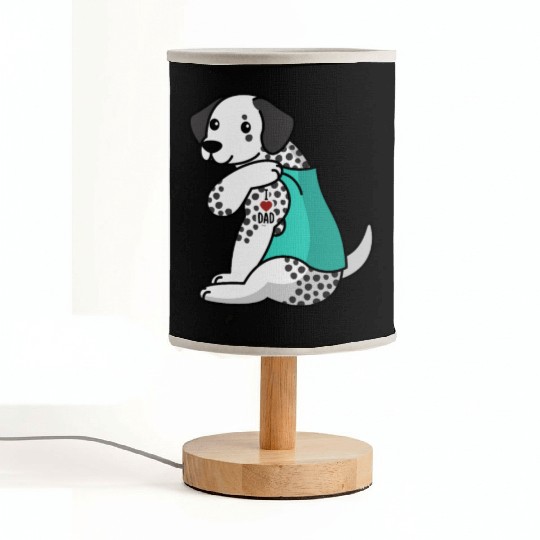 I Love Dad Dalmatian Fabric Lamps