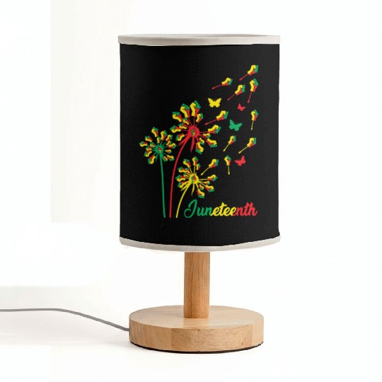 Dandelion Flower With Flying Fists Juneteenth Cele Fabric Lamps