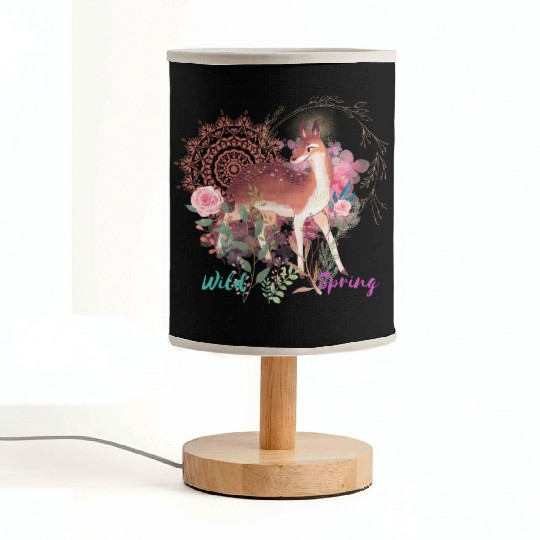 Sweet Deer In Wild Spring - 10 Fabric Lamps