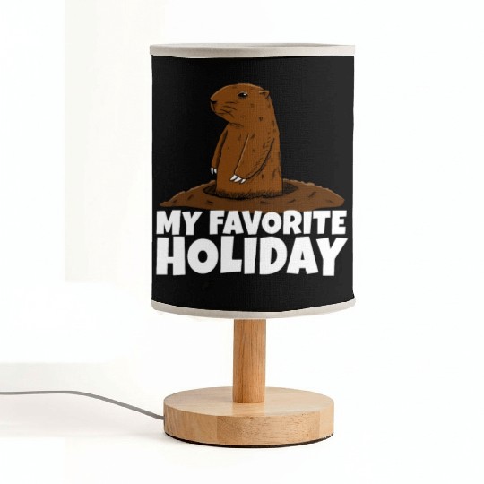 My Favourite Holiday Groundhog Fabric Lamps
