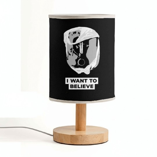I Want To Believe 001 B-W Skull Fabric Lamps