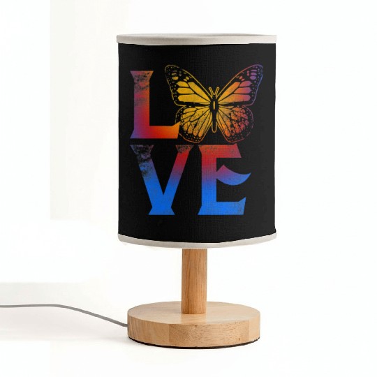 Love Butterflies Butterfly Ditressed Insect Lover Fabric Lamps