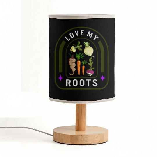 Roots Vegetable Fabric Lamps, Love My Roots Fabric Lamps,