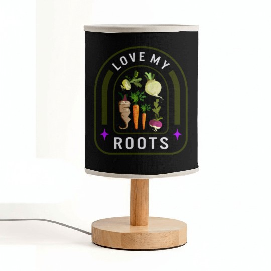 Roots Vegetable Fabric Lamps, Love My Roots Fabric Lamps,