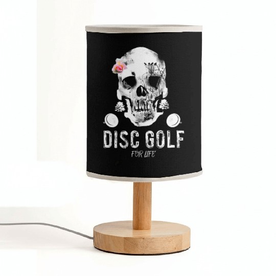 Skull Disc Golf For Life Fabric Lamps Funny Frolf Frisbee