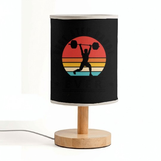 Best step daddy ever weight lifting Fabric Lamps