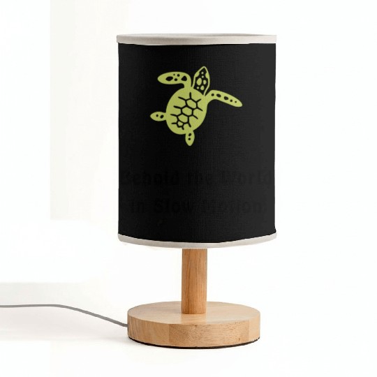 Green Sea Turtle Behold the World in Slow Motion Fabric Lamps