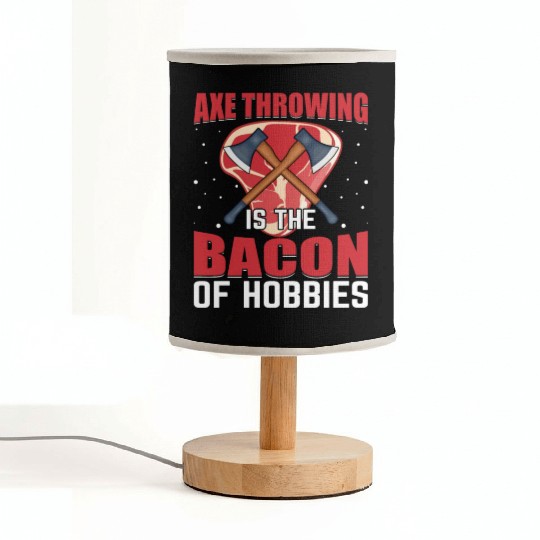 Axe Throwing Is the Bacon of Hobbies - Funny Pig Fabric Lamps