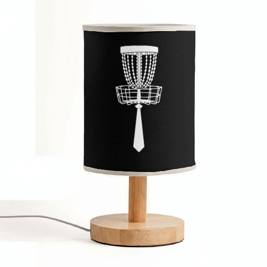 Funny classy disc golf basket with a tie Fabric Lamps
