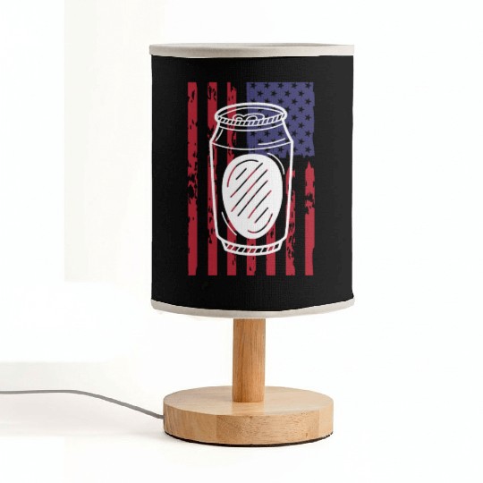 funny patriotic mullet beer 4th of july summer Fabric Lamps