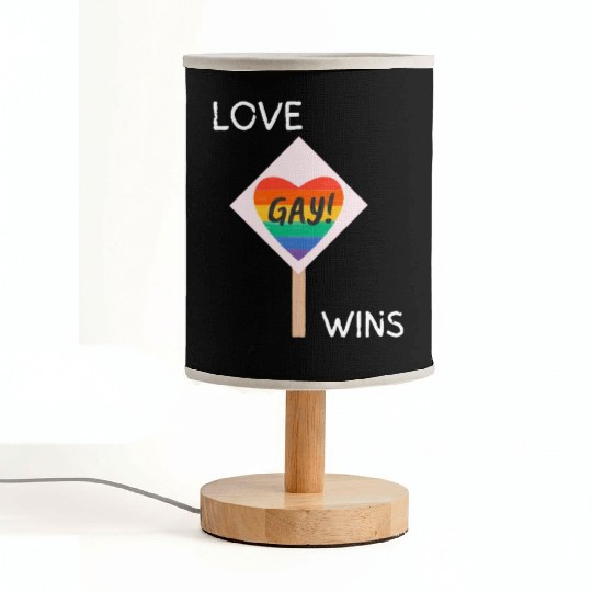 Love gay wins lgbt community Fabric Lamps