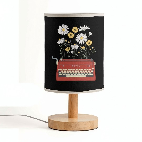 Wild Flower Type Writer Fabric Lamps