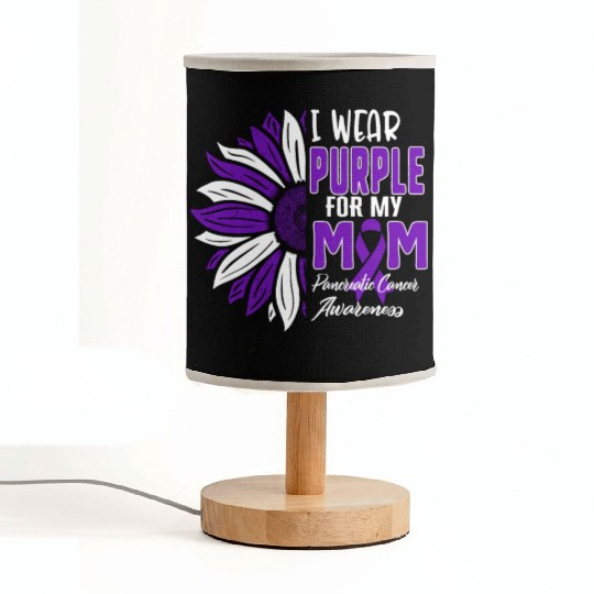 Pancreatic Cancer Fabric Lamps, I Wear Purple For My Mom
