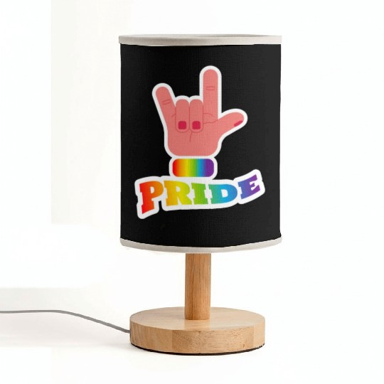 Pride flag hand - Pride quote lgbt community Fabric Lamps
