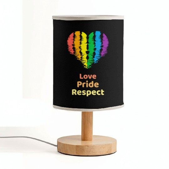 Love Pride Respect. Rainbow Heart For Oslo Fabric Lamps