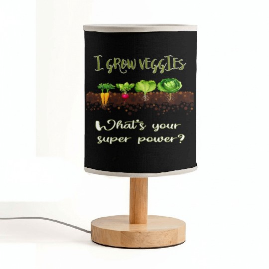 Vegetable Gardener Gardening Pun Grow Veggies Fabric Lamps