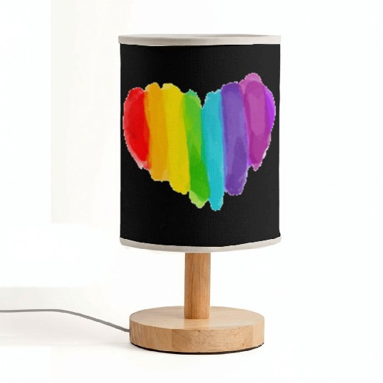 Pride Rainbow Heart Fabric Lamps
