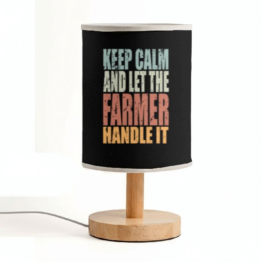 Keep Calm Farmer Spruch Farmer Gift Fabric Lamps