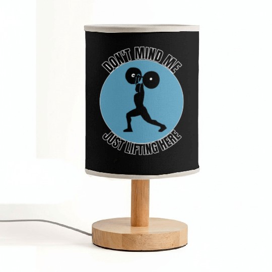 Gym Motivation, Lifting motivation blue Fabric Lamps