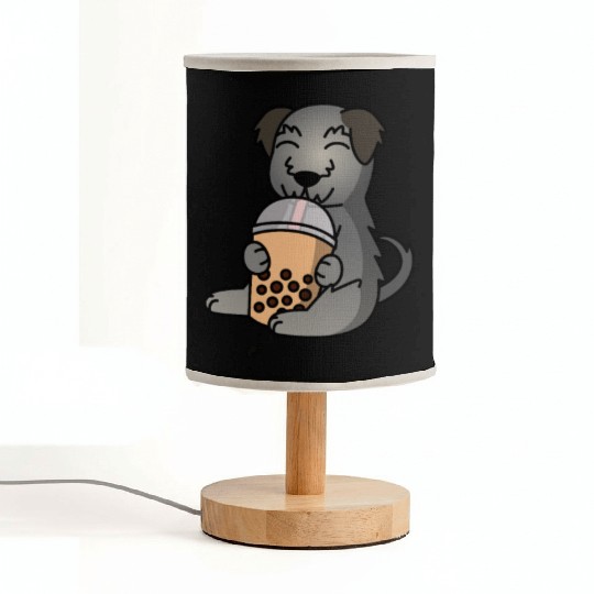 Boba Bubble Tea Irish Wolfhound Fabric Lamps