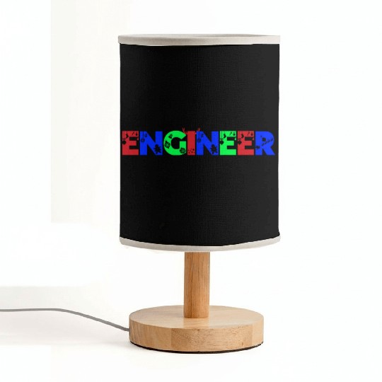 Engineer Christmas Snowflake Typography Fabric Lamps