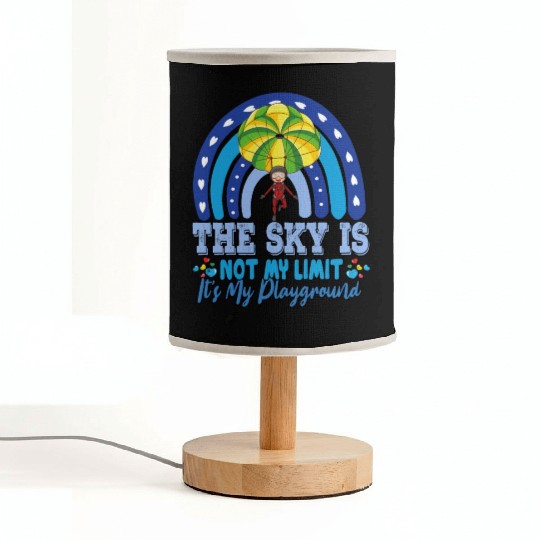 The Sky Is My Playground Skydive Funny Sarcasm Pun Fabric Lamps
