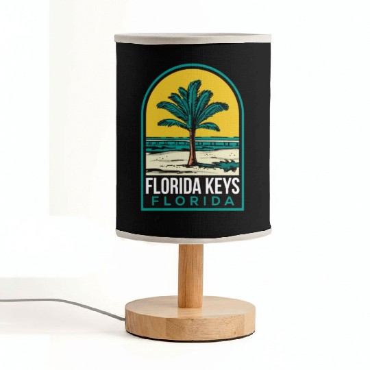 Florida Keys Vintage Beach Fabric Lamps