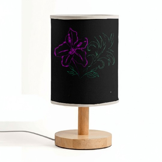 Tropical leaf and hibiscus Fabric Lamps