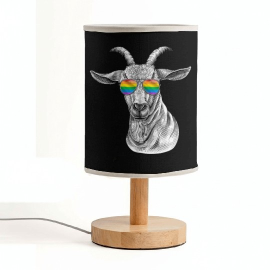 Funny Goat LGBT Rainbow Flag Gay Pride Fabric Lamps