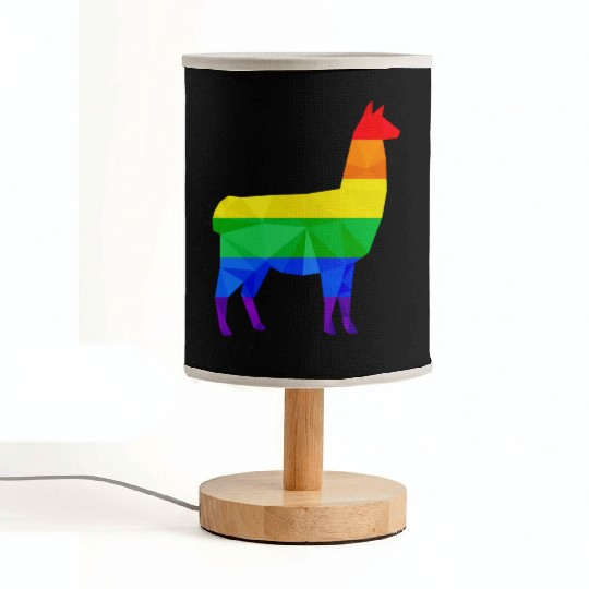 Colorful Llama LGBTQ Gay Pride Rainbow Flag Alpaca Fabric Lamps