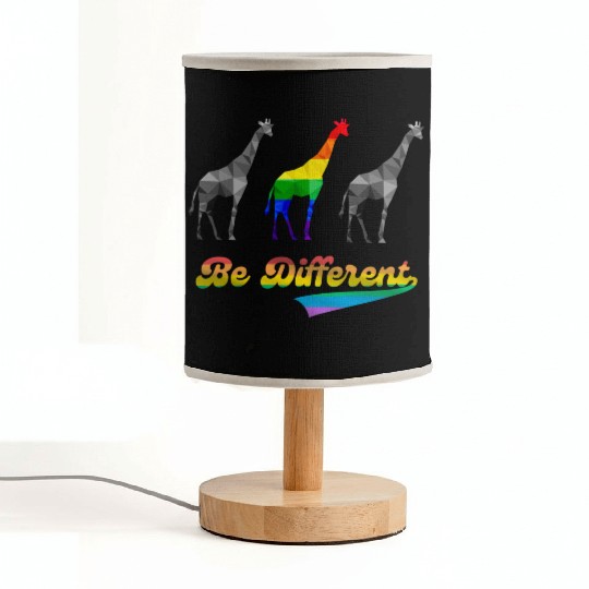 Colorful Giraffe LGBTQ Gay Pride Rainbow Flag Fabric Lamps