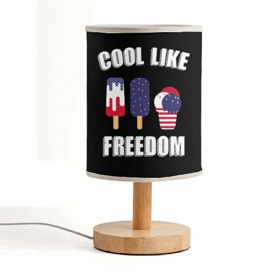 US Flag Ice Cream Patriotic Popsicles 4th of July Fabric Lamps
