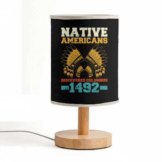 Anti Columbus Day Fabric Lamps
