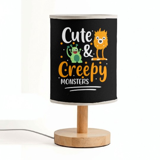 Monster Scary Little Brother Big Sister Fabric Lamps