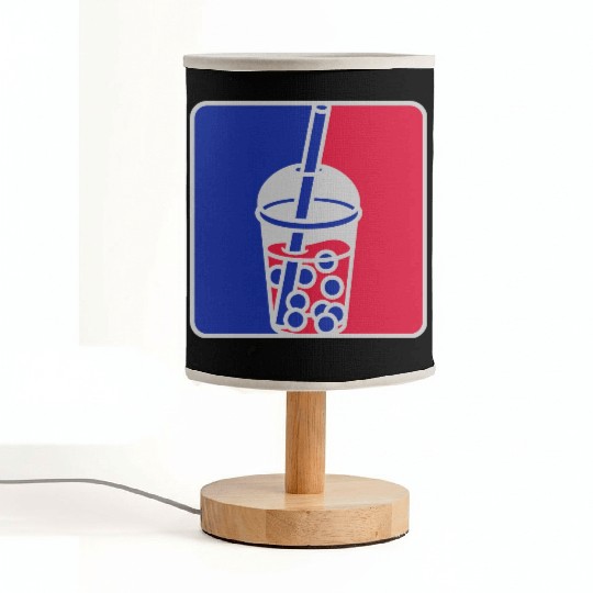 Red blue bubble tea Fabric Lamps
