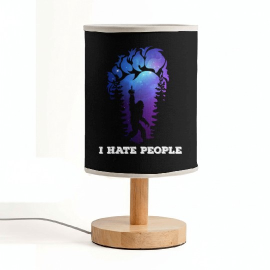 Bigfoot Footprint I hate people camping Fabric Lamps