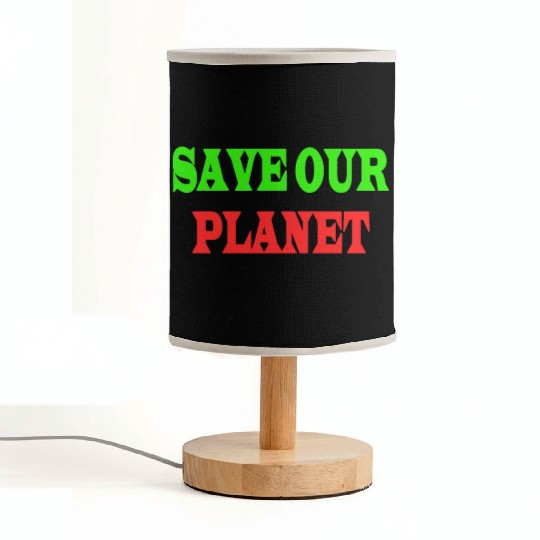 Save The Planet Keep It Green Fabric Lamps