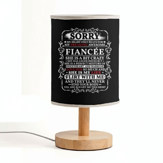 Funny My Heart Only Beating For My Fiance Fabric Lamps
