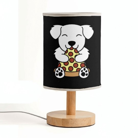 Great Pyrenees Pizza Lover Fabric Lamps