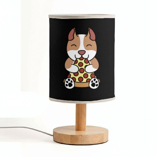 Pit Bull Pizza Lover Fabric Lamps