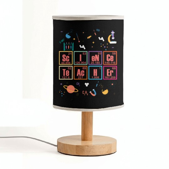 Science Teacher Periodic Table Of Elements School Fabric Lamps