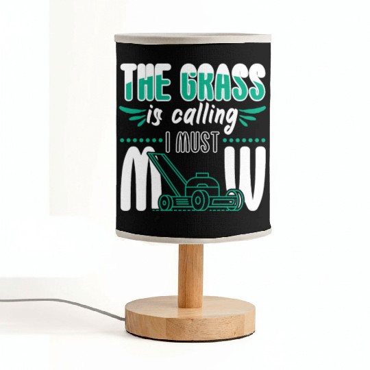 Grass Is Calling I Must Mow Fabric Lamps