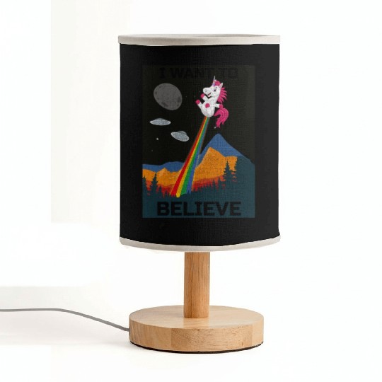 Unicorn "I Want To Believe" UAP Outfit Alien Ufo Fabric Lamps