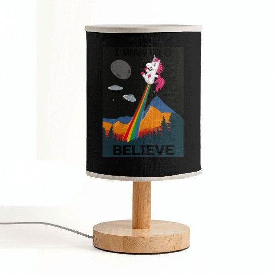 Unicorn "I Want To Believe" UAP Outfit Alien Ufo Fabric Lamps