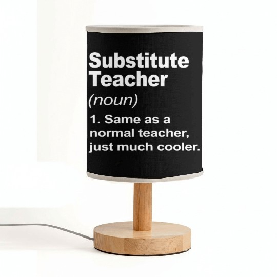 Substitute Teacher Definition Back To School 2023 Fabric Lamps